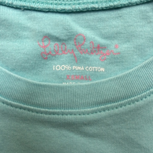 Lilly Pulitzer Pima Cotton Crewneck Top Tee Shirt - Picture 3 of 6